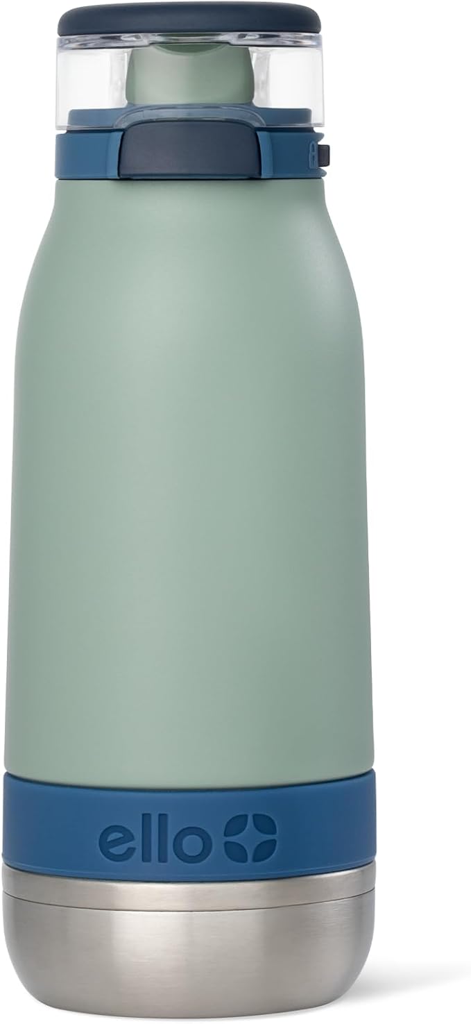 Ello  Emma 14oz Vacuum Insulated Stainless Steel Kids Water Bottle with Straw.