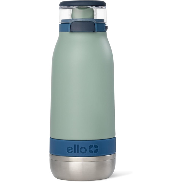 Ello Emma 14oz Vacuum Insulated Stainless Steel Kids Water Bottle with Straw.