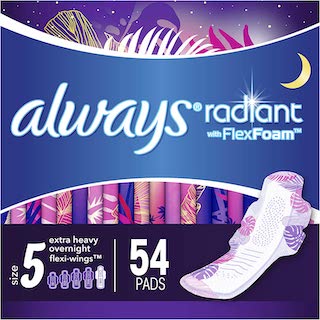 Always Radiant Feminine Pads - $25.62.