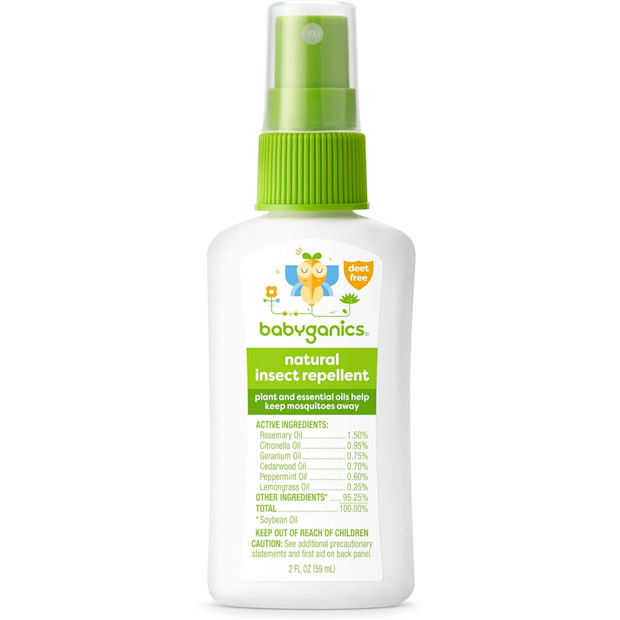 Babyganics Insect Spray Made with Plant and Essential Oils.