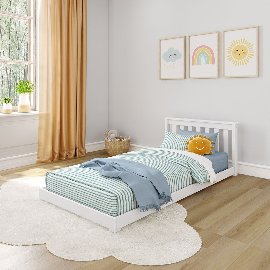 Max and Lily Classic Twin Floor Bed.