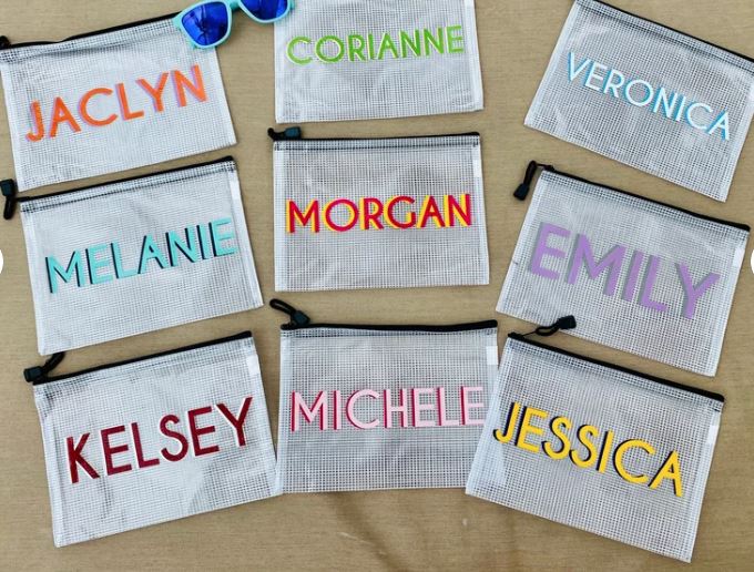 Designs By Morgan Leigh Personalized Wet Dry Pouch.