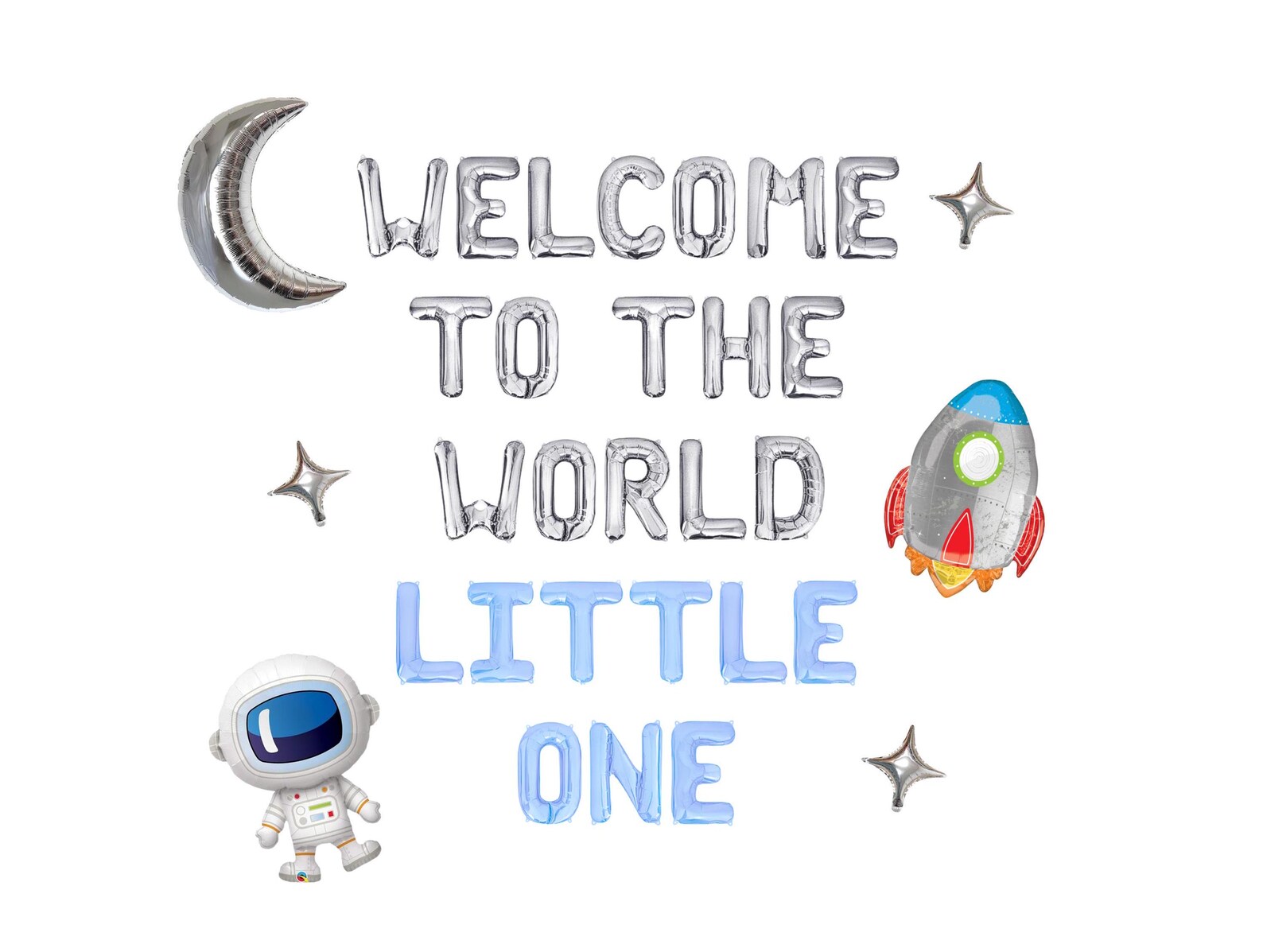 Welcome To The World Little One Letter Balloon Kit.