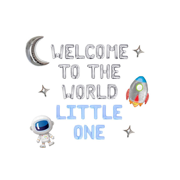 Welcome To The World Little One Letter Balloon Kit.