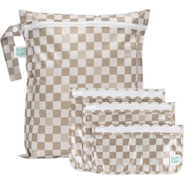Bumkins Waterproof Wet Bag & Clear Travel Bags.