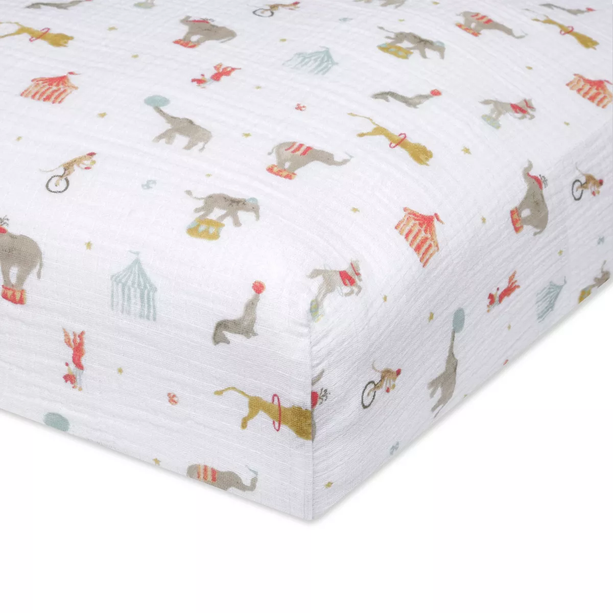 Essentials Cotton Muslin Crib Sheet.