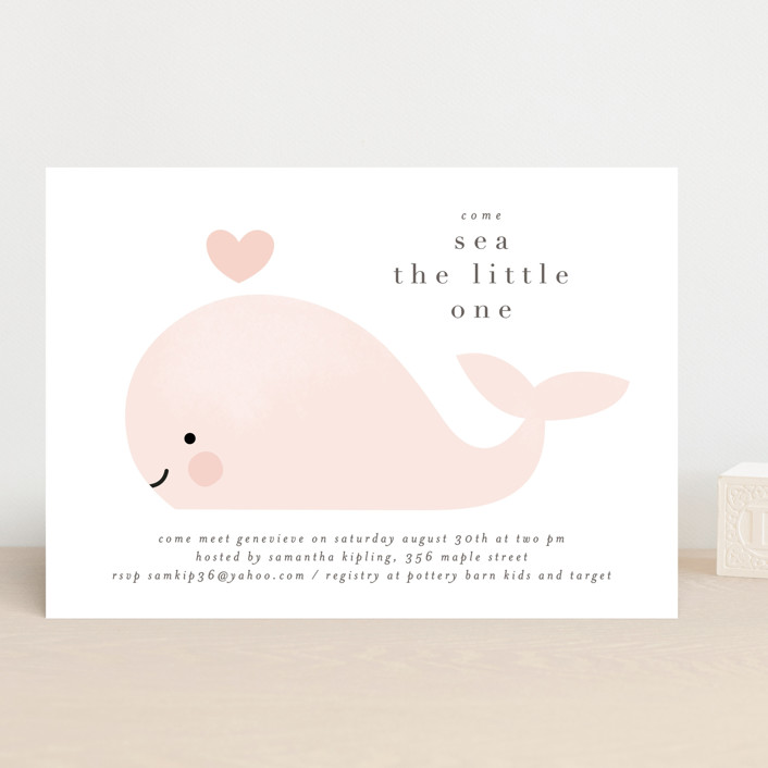 Minted Sea Sip and See Invitation.