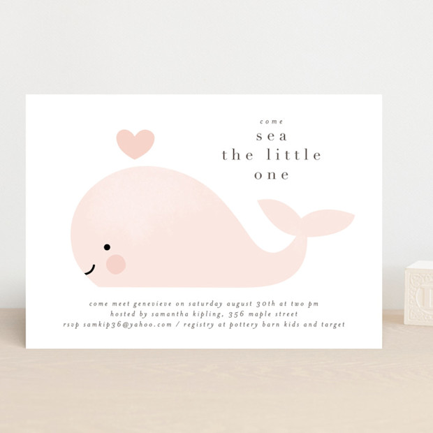 Minted Sea Sip and See Invitation.