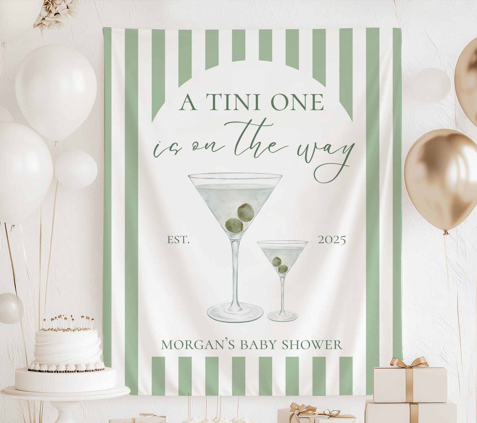 A Tini One is on The Way Sign.