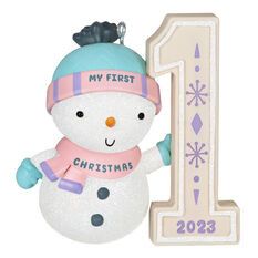 Hallmark My First Christmas 2023 Snowman Ornament.