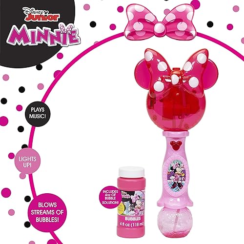 Little Kids Disney Minnie Mouse Light and Sound Musical Bubble Wand.