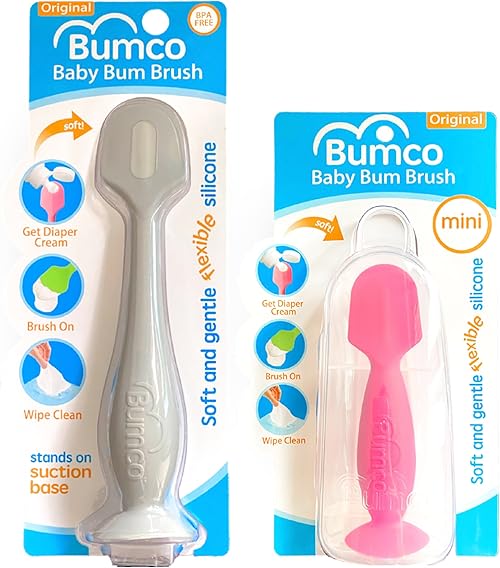 Bumco Baby Bum Brush + Mini Diaper Cream Spatula with Case.