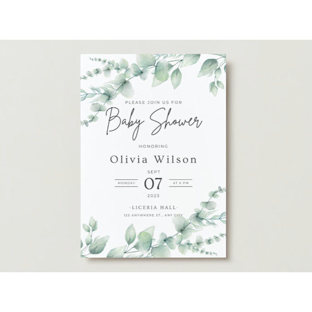 Elegant Baby Shower Invitation.