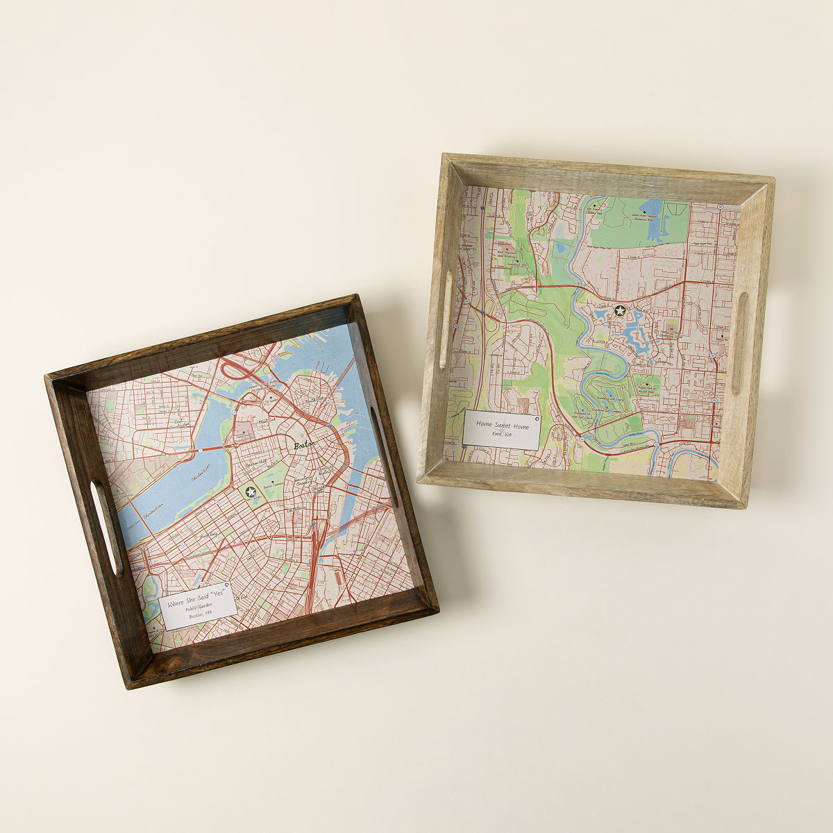 Uncommon Goods Custom Map Serving Tray.