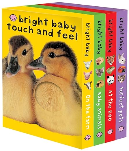  Bright Baby Touch & Feel Boxed Set: On the Farm, Baby Animals, At the Zoo, Perfect Pets.