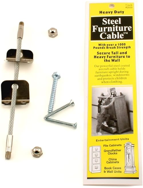 Quakehold! Quakehold! 2830 Furniture Cable Silver, 7 Inch.