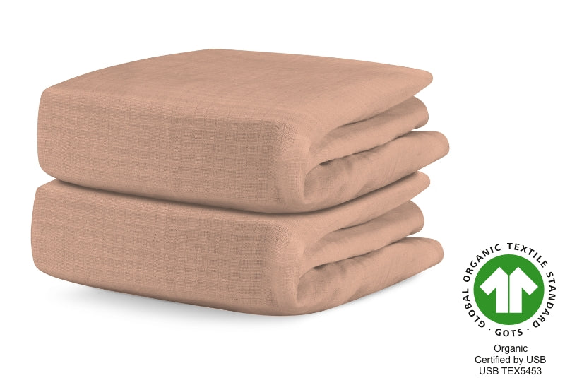 Breathable Organic Fitted Mini Crib Sheets.