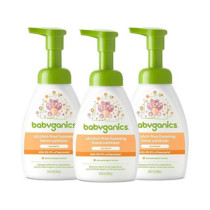 Babyganics Alcohol-Free Foaming Hand Sanitizer, Pump Bottle, Mandarin, 8.45 oz, 3 Pack