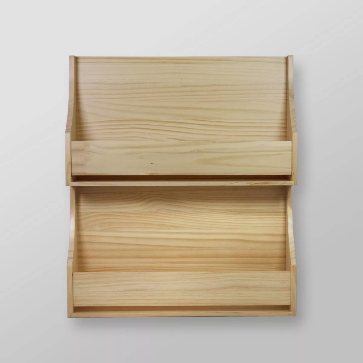 2 Tier Wood Kids' Book Shelf Natural.