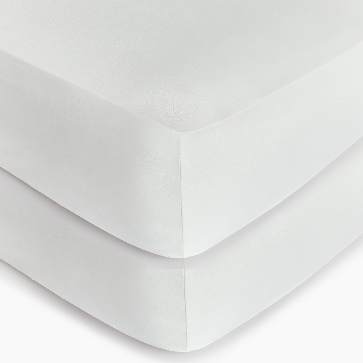 Soundly Percale Organic Crib Sheet Bundle - White.