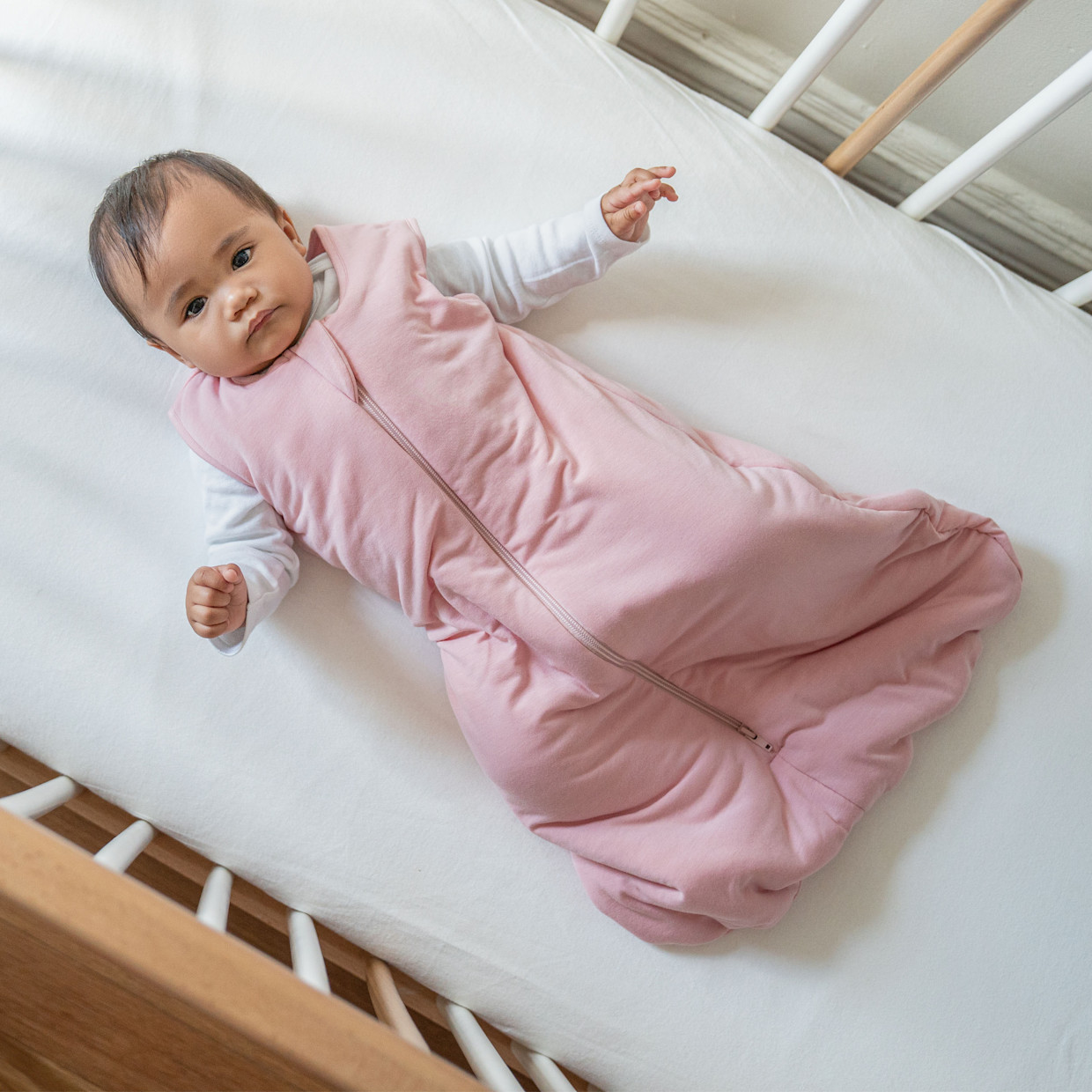 Halo Super Soft Bamboo Viscose SleepSack - Dusty Pink, Medium.