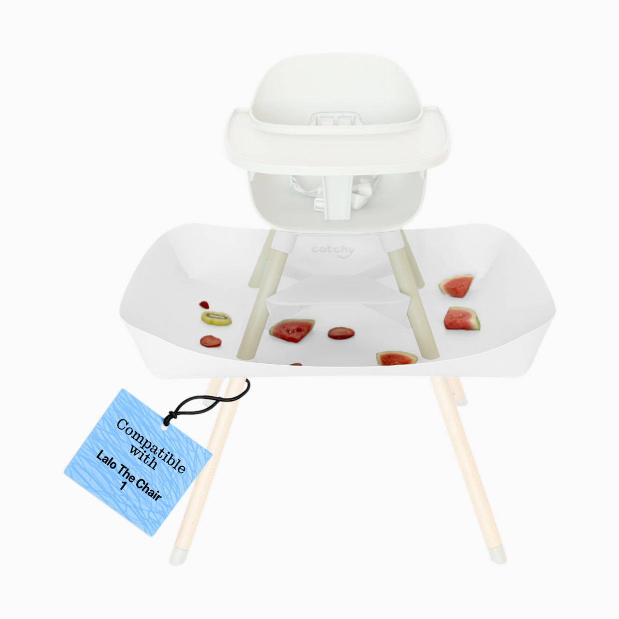 Catchy The Food Catcher for High Chairs - White, For Lalo The Chair.