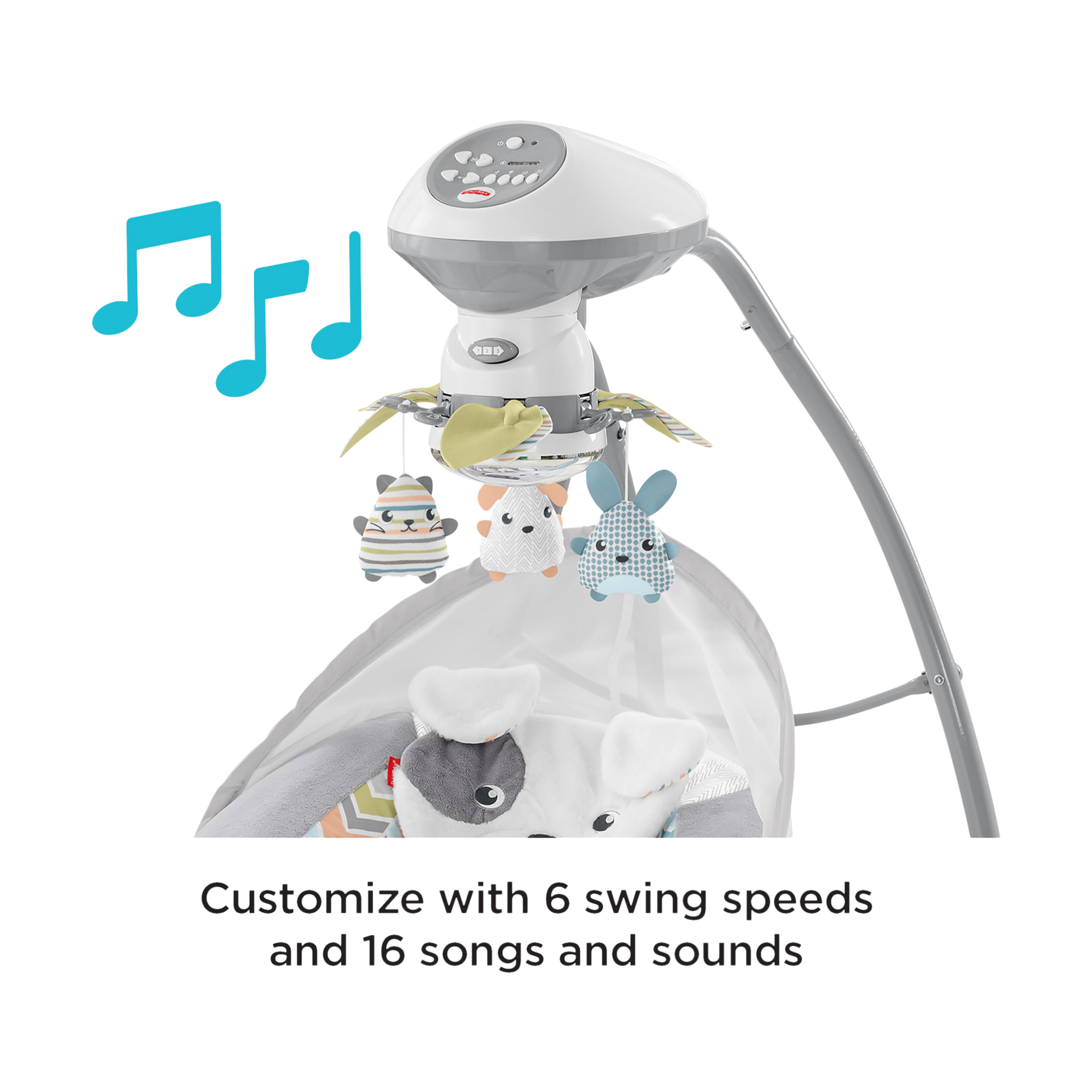 fisher price snugapuppy swing songs