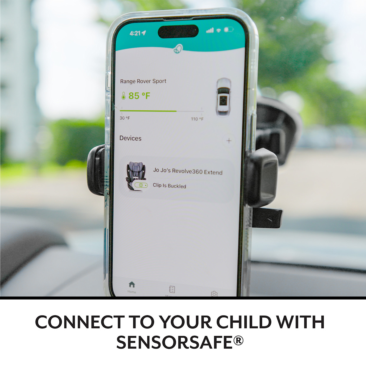 Evenflo Revolve360 Extend All-in-One Rotational Car Seat with Green & Gentle Fabric - Flint.