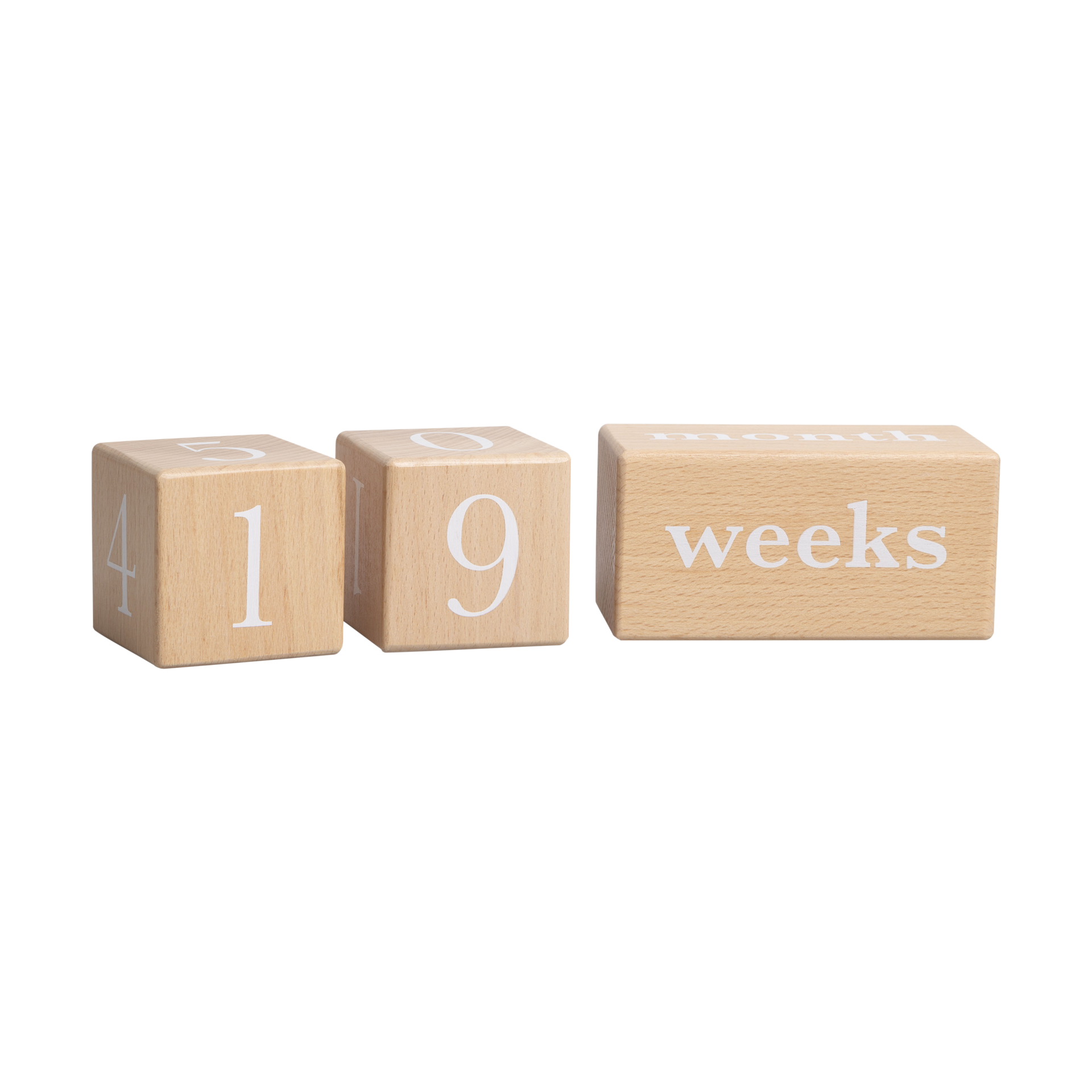 Pearhead Natural Wooden Milestone Blocks.