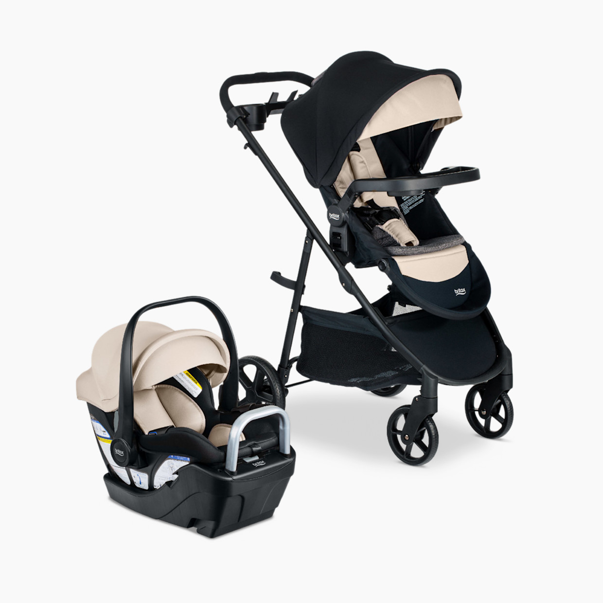 Britax Willow Brook S+ Travel System - Sand Onyx.