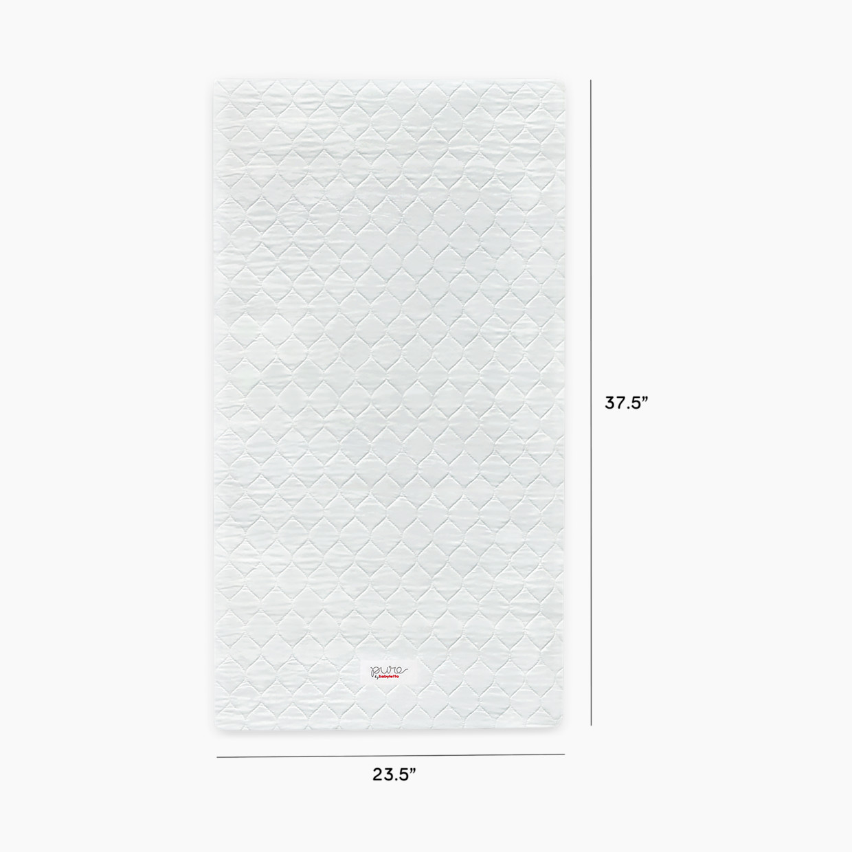 babyletto Mini Crib Size Pure Core Mattress with Hybrid Waterproof Cover.