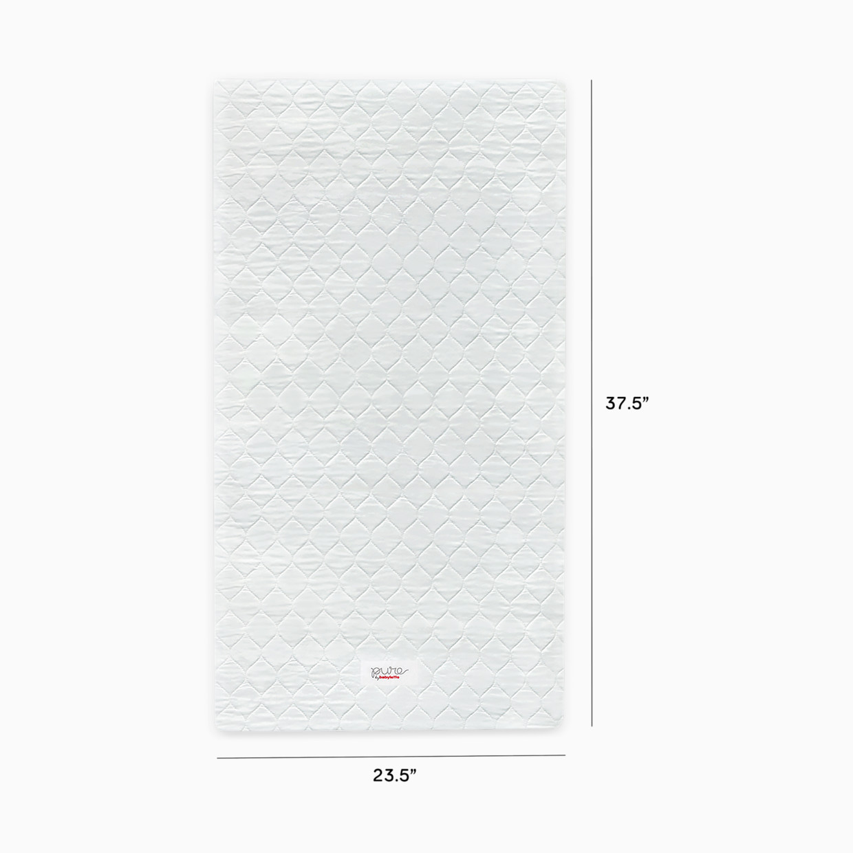 babyletto Mini Crib Size Pure Core Mattress with Hybrid Waterproof Cover.