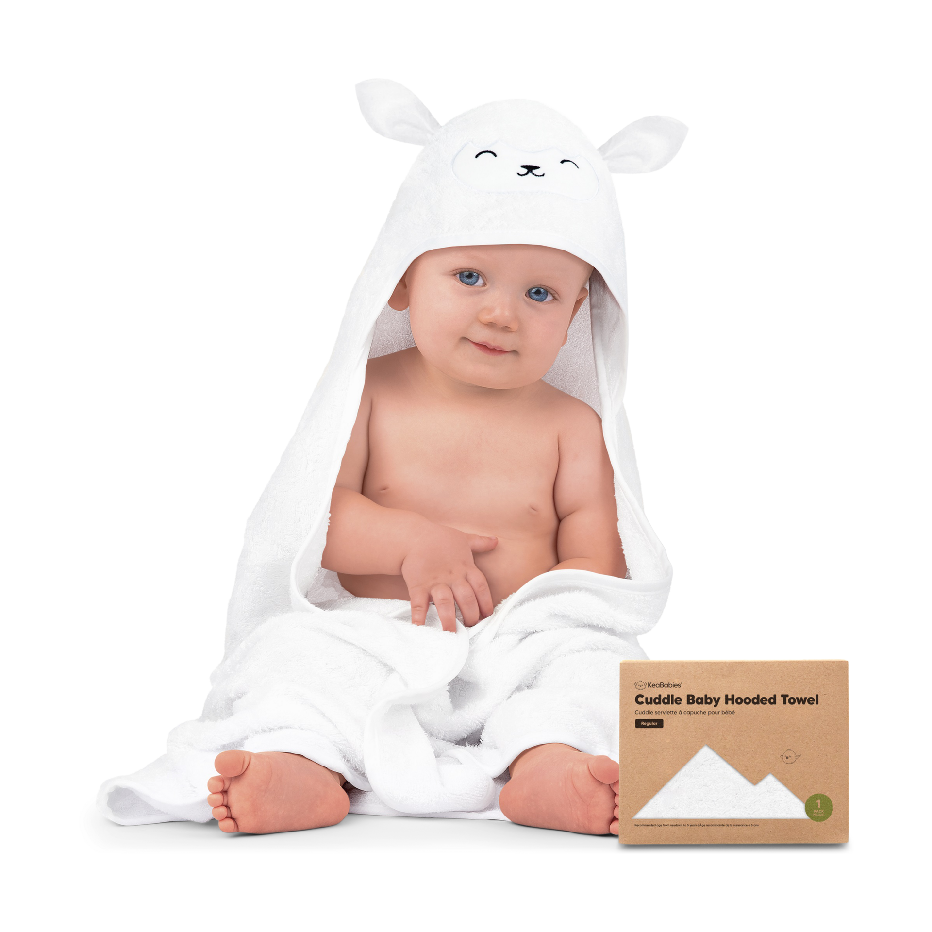 KeaBabies Cuddle Bamboo Viscose Hooded Towel.