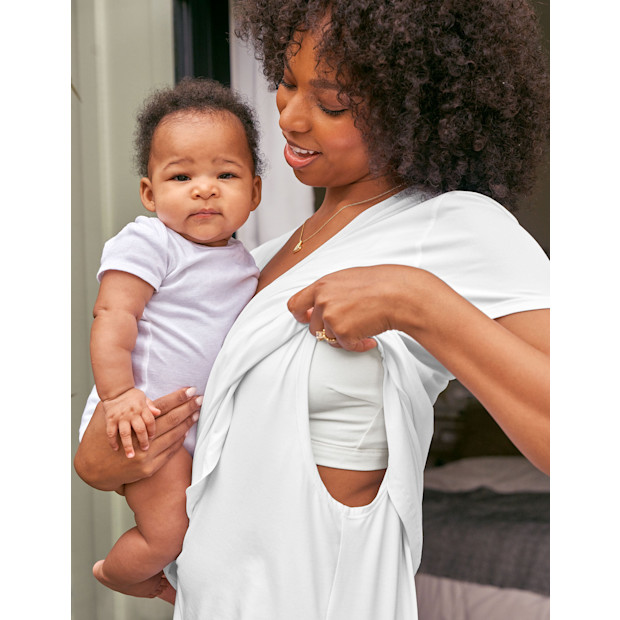 Beyond Yoga Cozy Cover Maternity Nursing Tee.