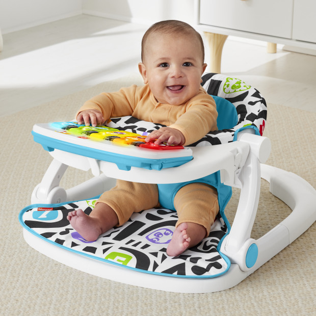 Fisher-Price Kick & Play Deluxe Sit-Me-Up Seat - Black & White.