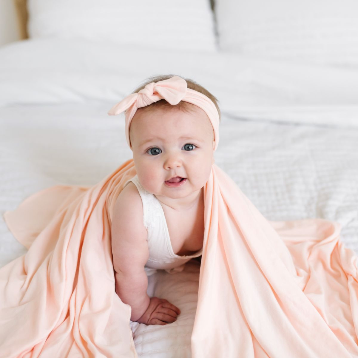 Copper Pearl Swaddle Blanket - Blush.
