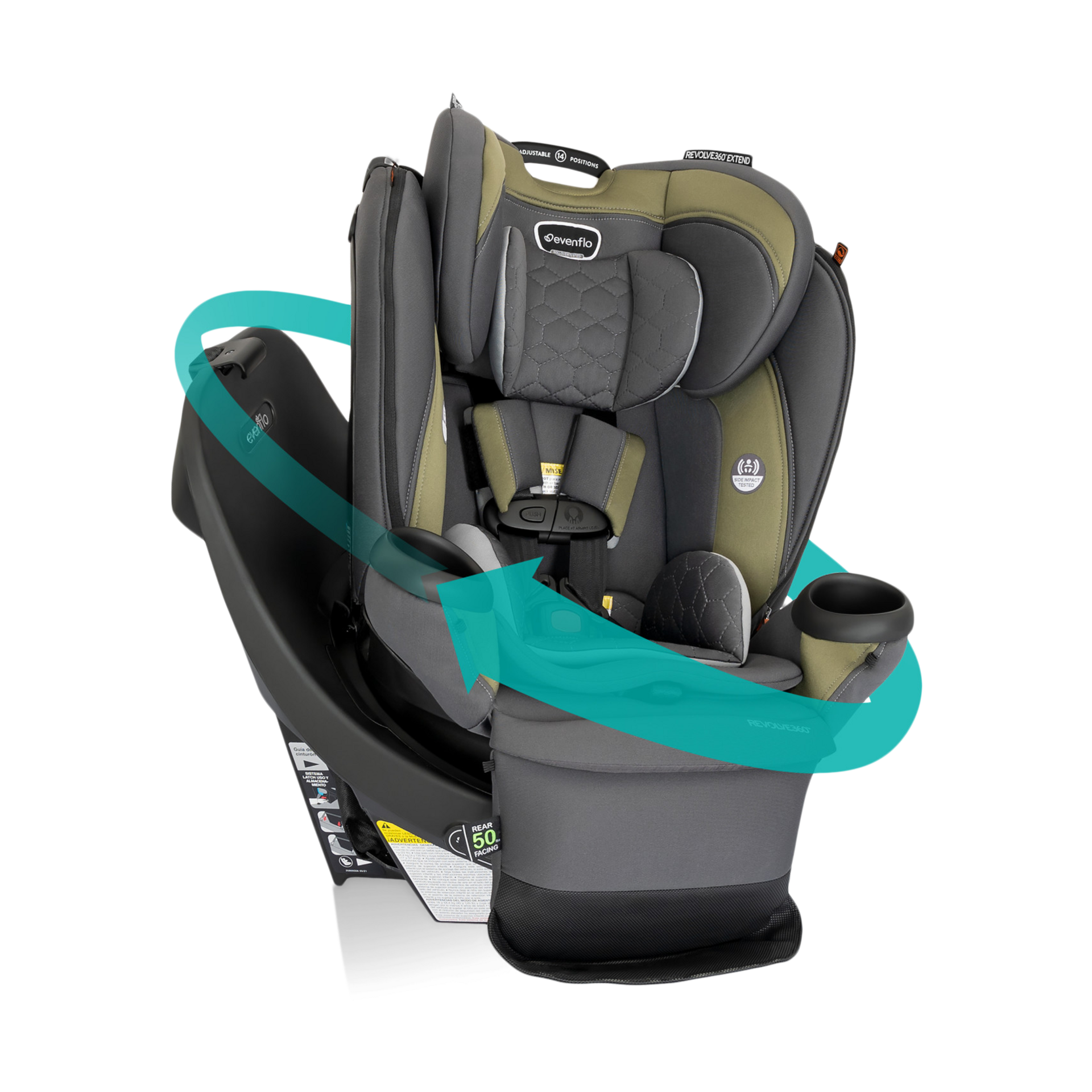 Evenflo Revolve360 Extend AllinOne Rotational Convertible Car Seat