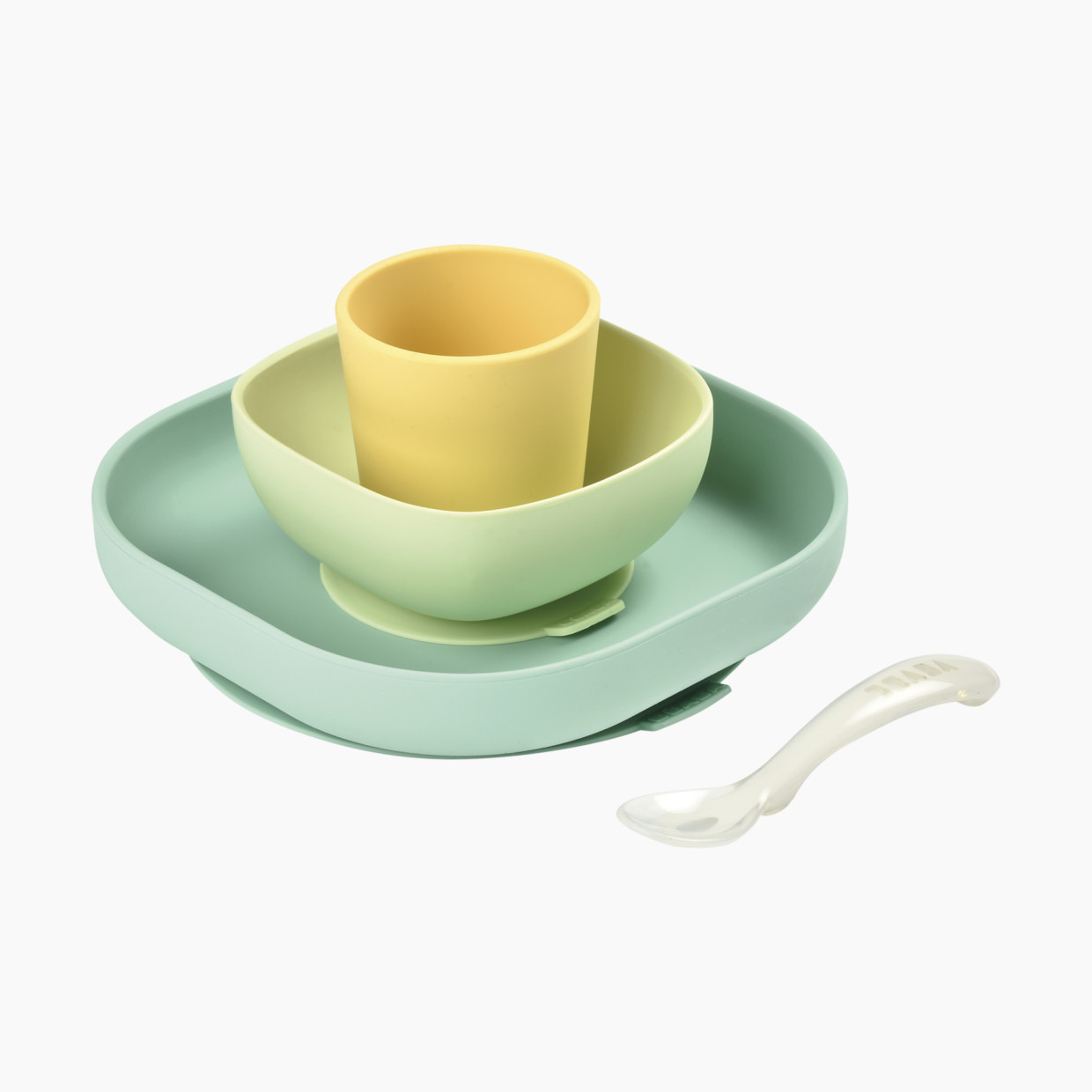 Beaba Silicone Suction Meal Set (Pack of 4) - Pastel.