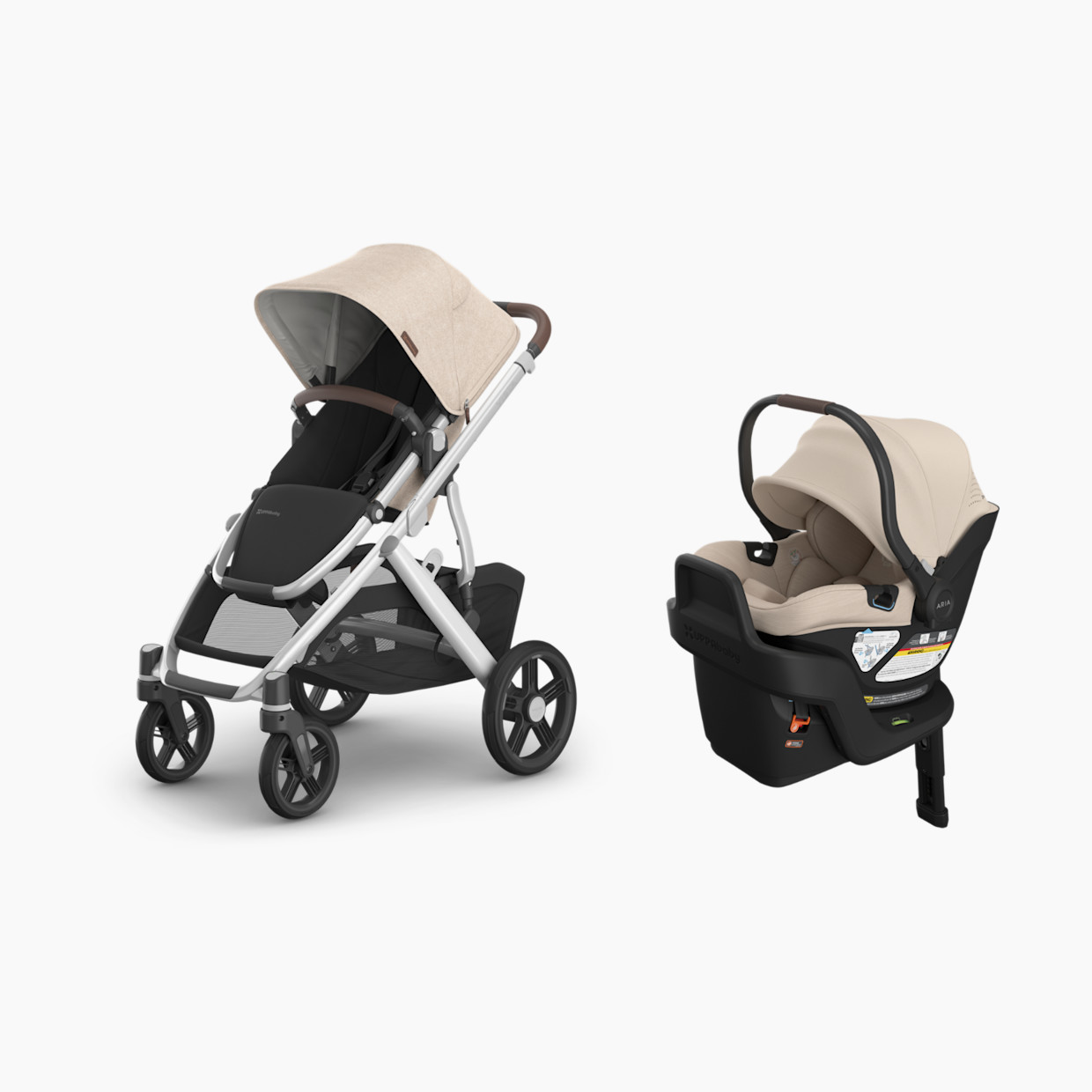 UPPAbaby Vista V3 Stroller & Aria V2 Lightweight Infant Car Seat Travel System - Declan.