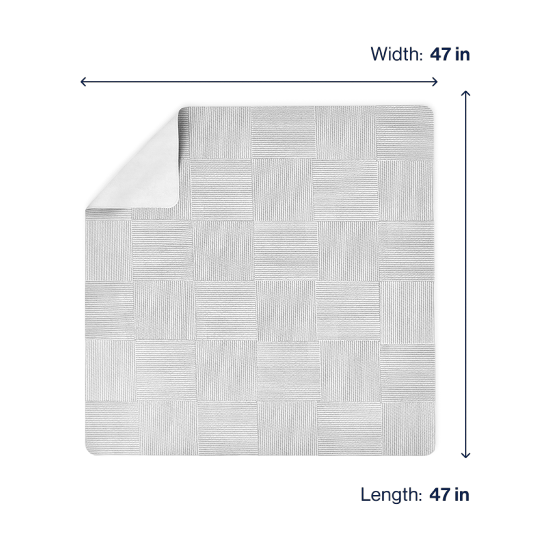 Lalo Splat Mat - Grey Wickerwork.