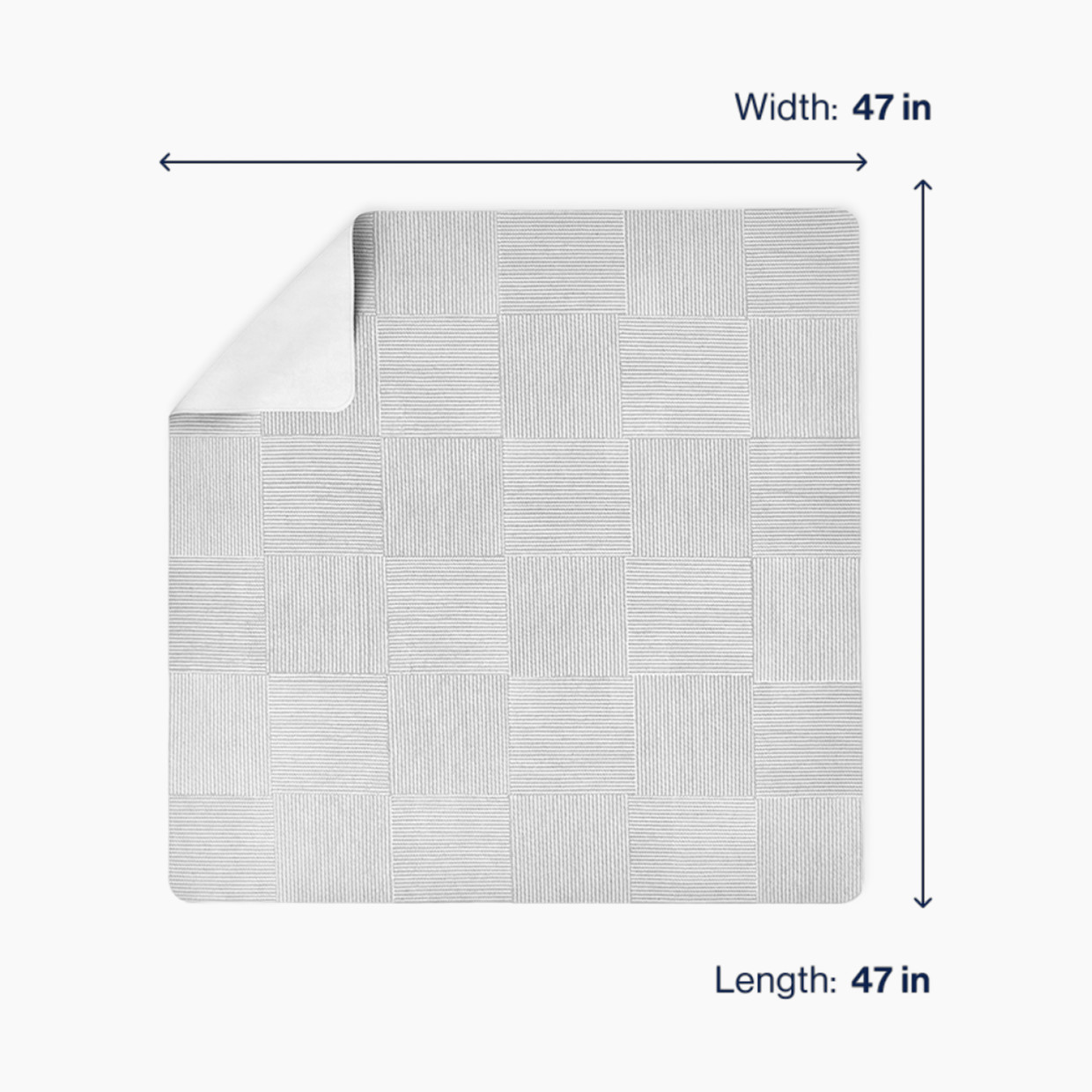 Lalo Splat Mat - Grey Wickerwork.