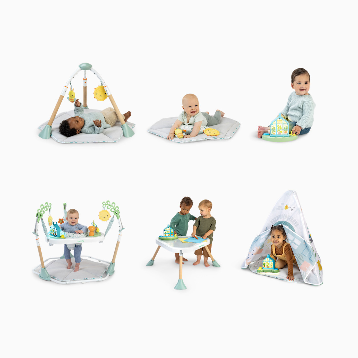 Ingenuity Tummy to Toes 6-in-1 Milestones Baby Activity Jumper.