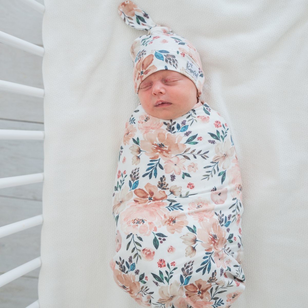 Copper Pearl Printed Top Knot Hat - Autumn.