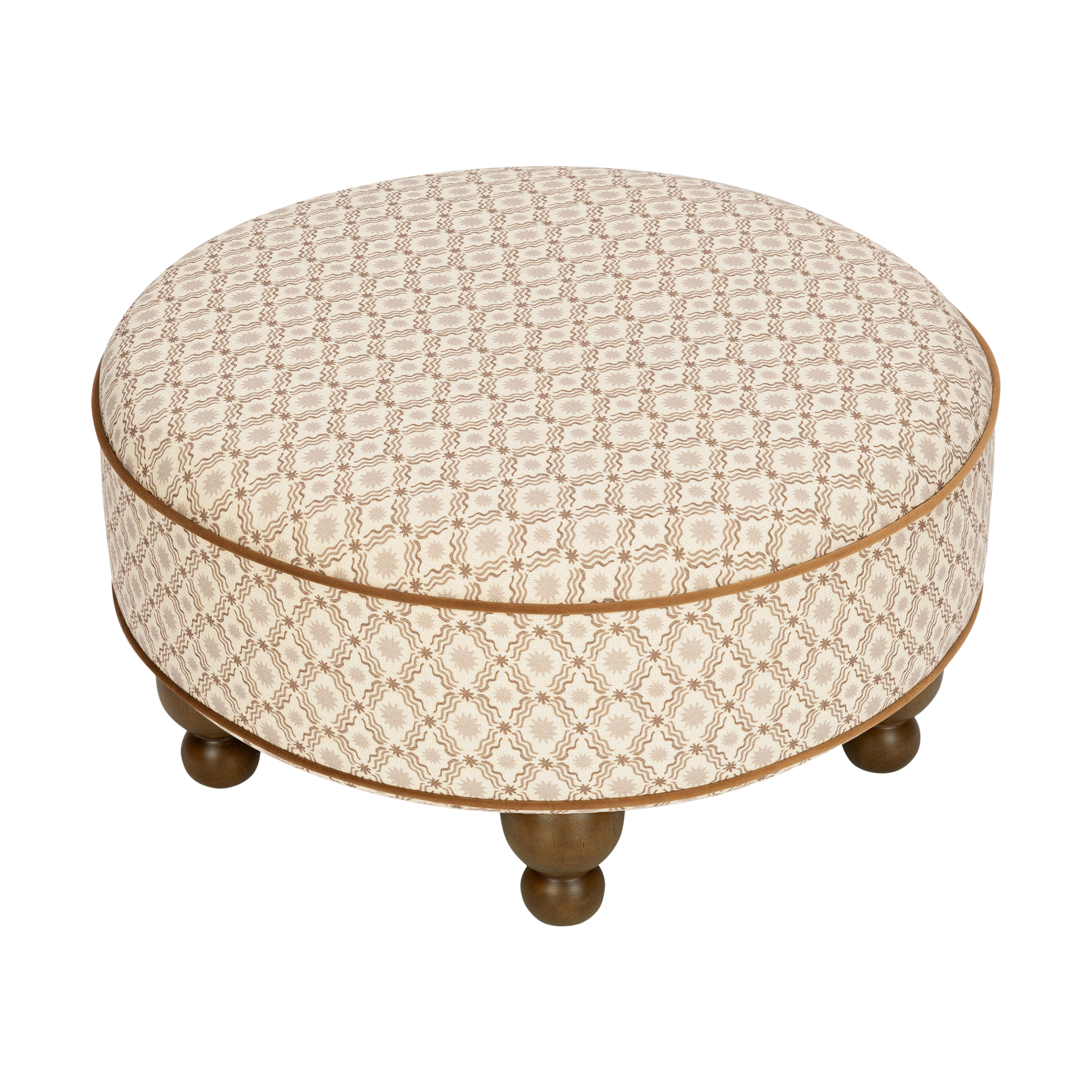 babyletto Astre Ottoman by Nate Berkus - Performance Bronze Star Eco-Crossweave W/Toffee Feet.