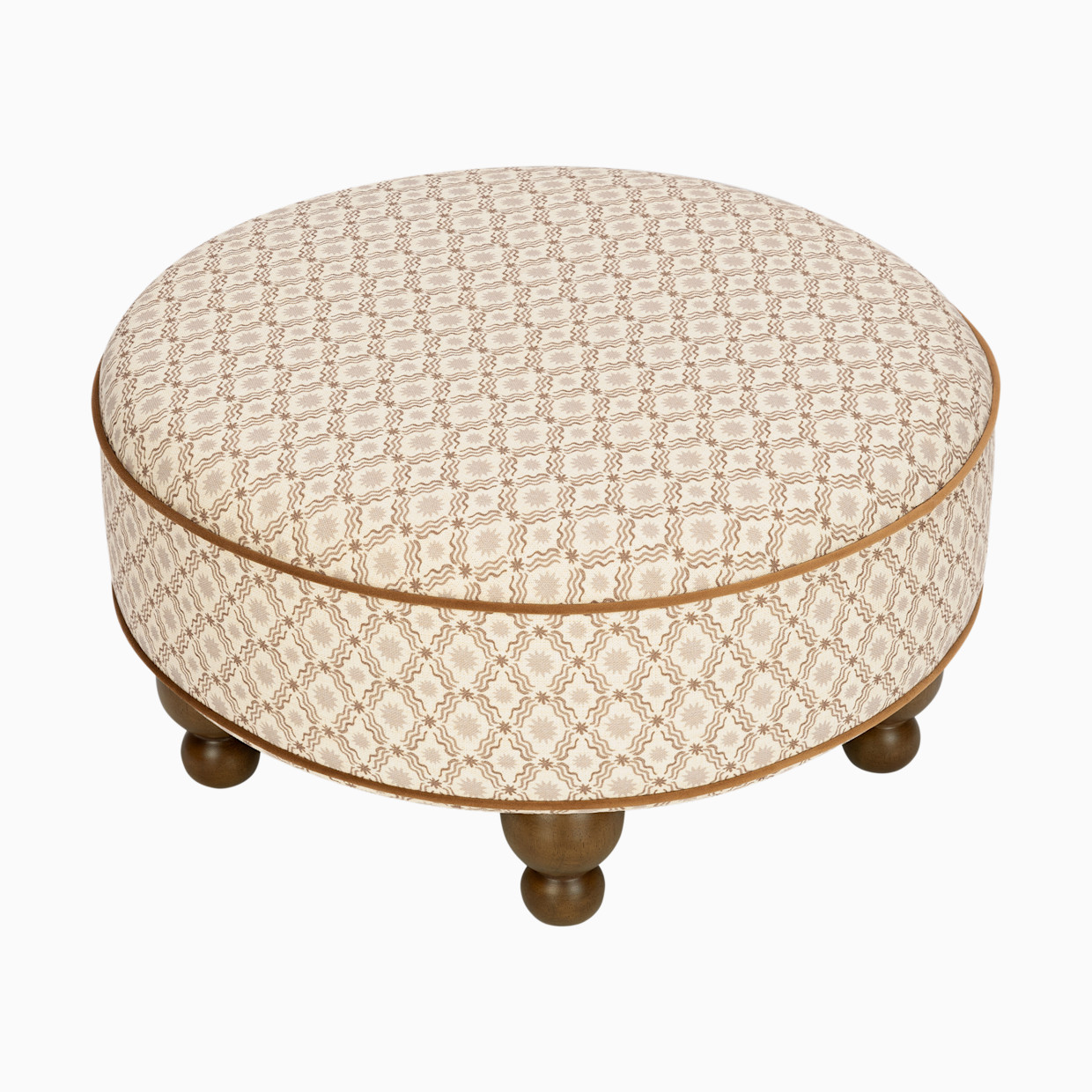babyletto Astre Ottoman by Nate Berkus - Performance Bronze Star Eco-Crossweave W/Toffee Feet.