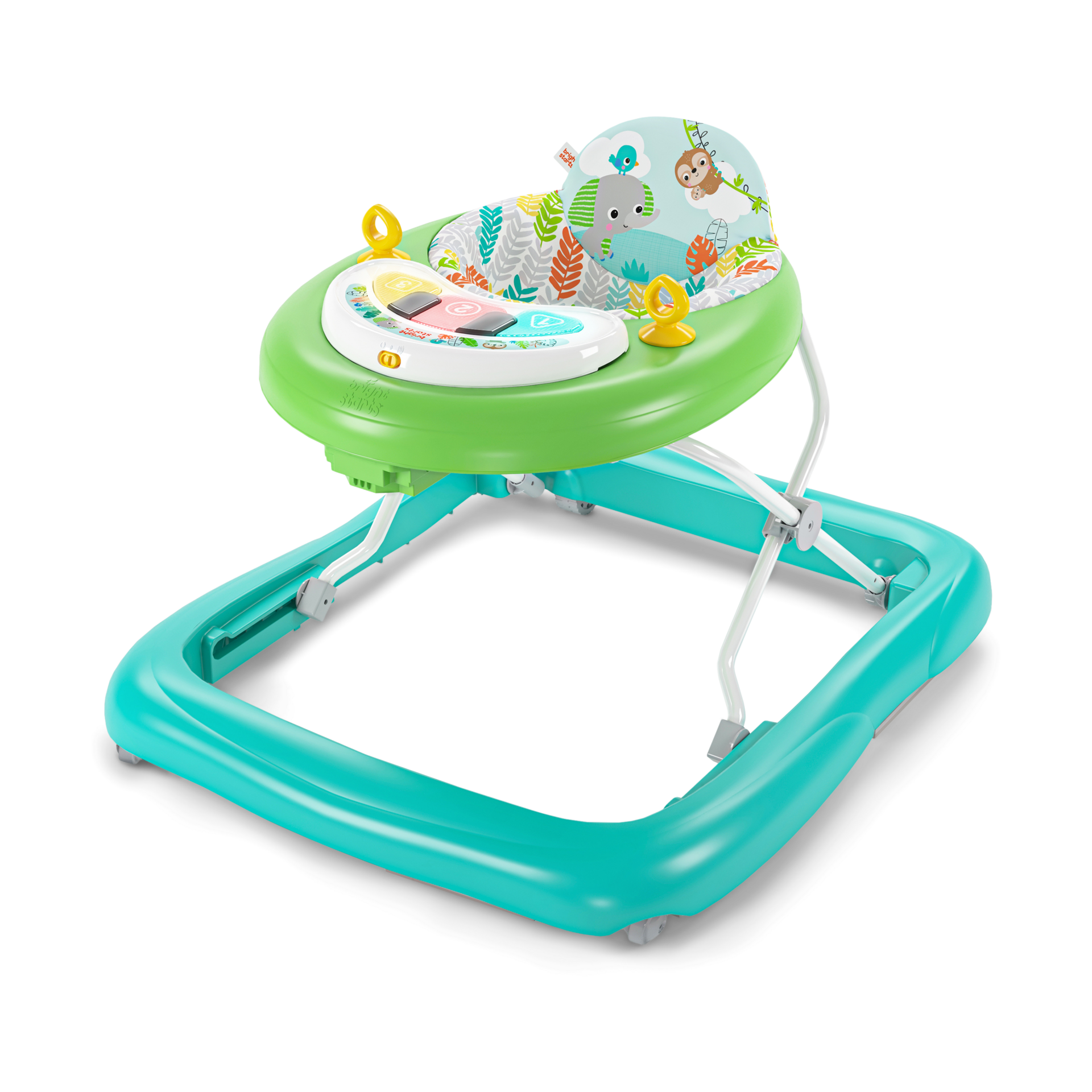 Bright Starts Tiny Trek 2-in-1 Baby Activity Walker, Jungle Vines.