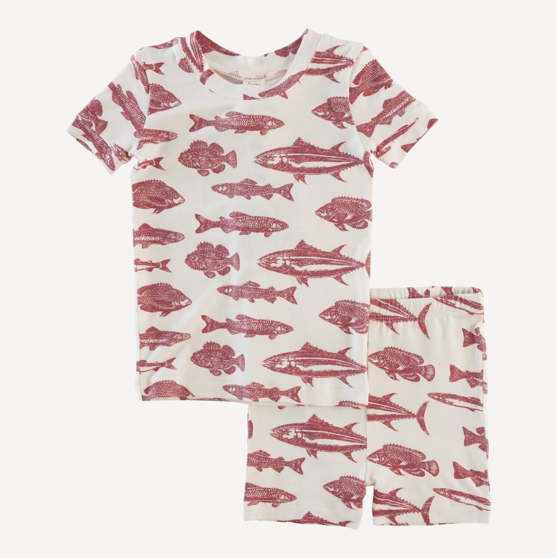 Katie Quinn Short Sleeve Crew Neck Shortie PJ Set.