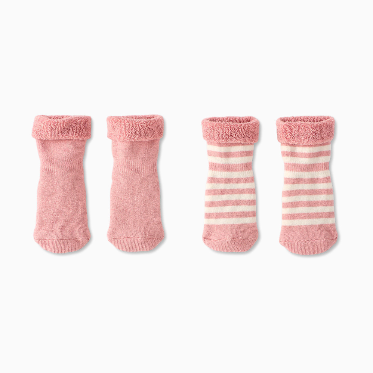 Hanna Andersson 2-pk Baby Socks - Blush Pink, Newborn.