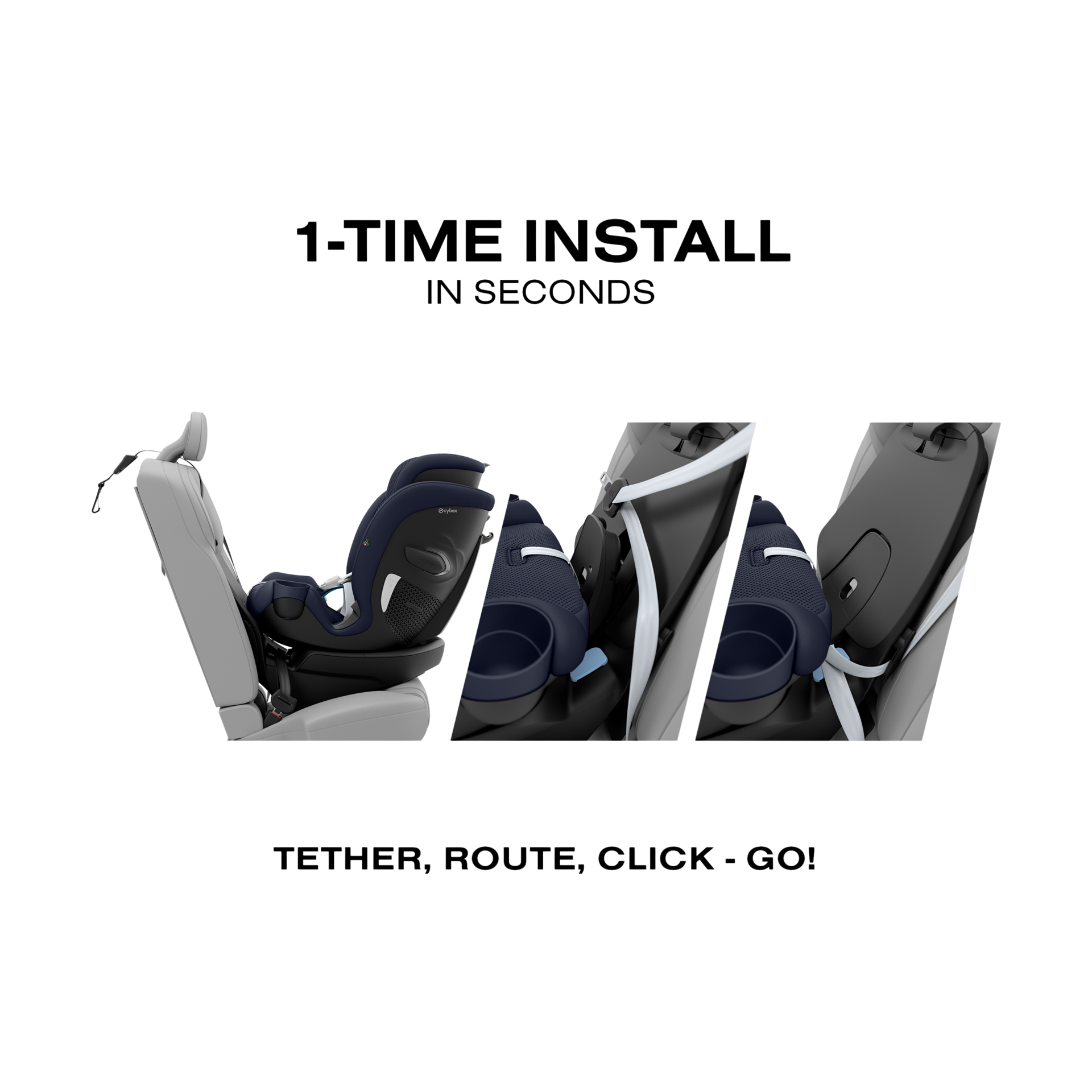 Cybex Callisto G 360° Rotating All-in-One Convertible Car Seat - Ocean Blue.