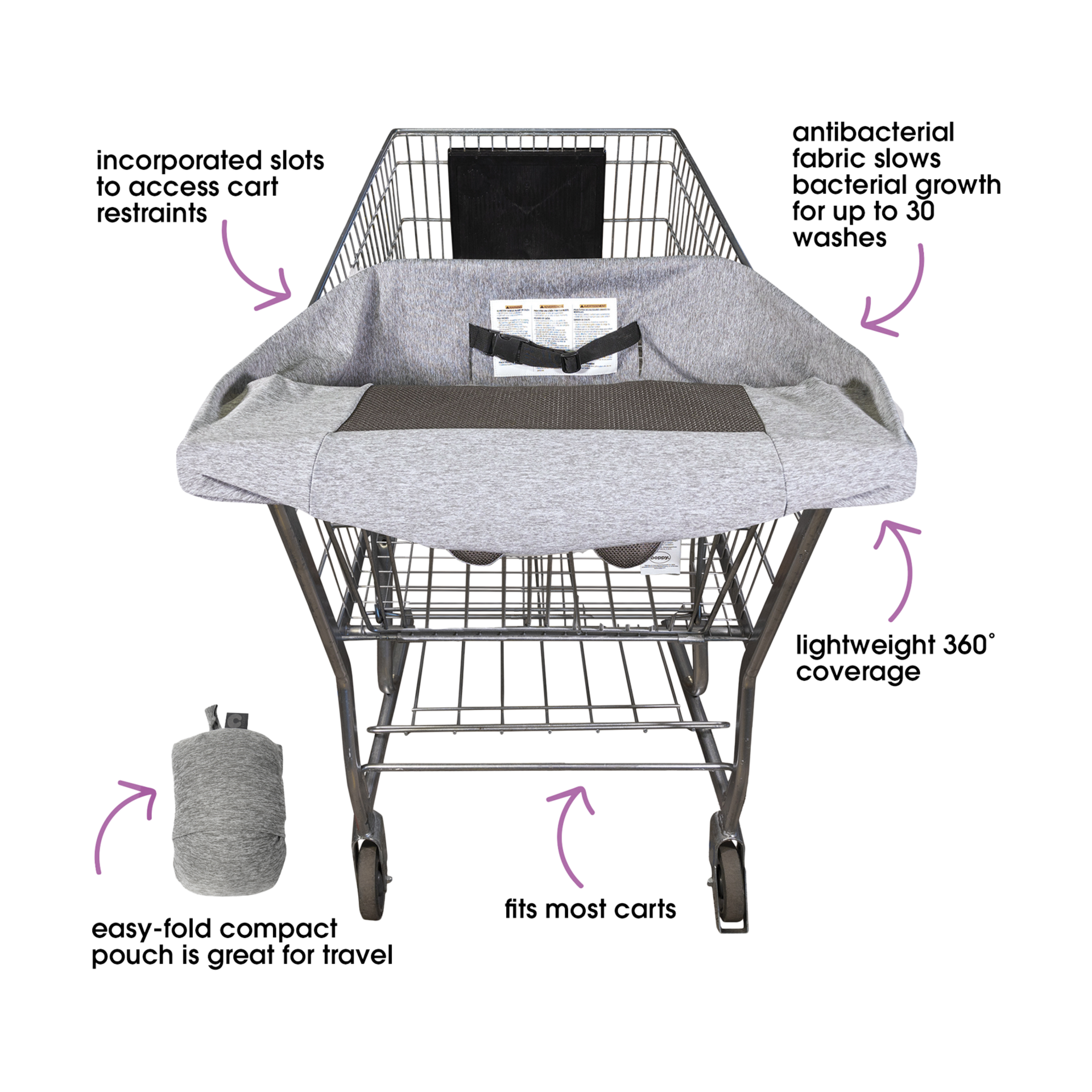 Boppy Antibacterial Shopping Cart Cover.